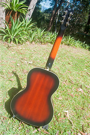 Rear view of guitar