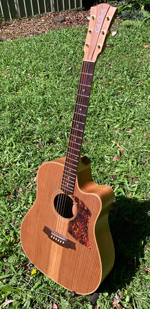 Cole Clark Fat Lady guitar from front