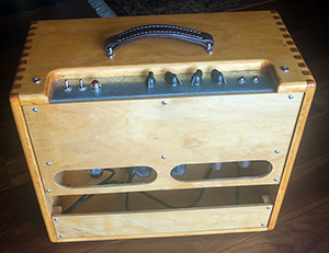 Rear view of completed amp