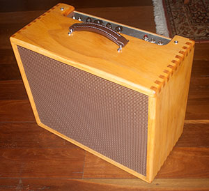 Front view of completed amp