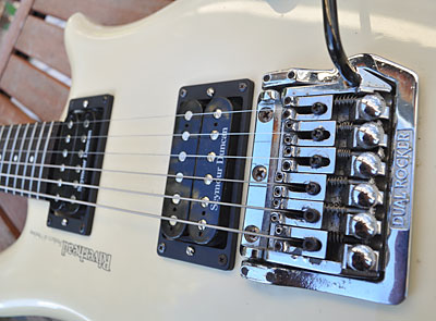 closeup of dual rocker tremolo