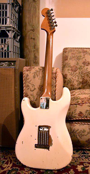 White Strat from the back