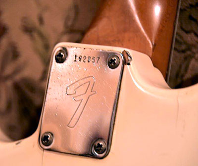 Strat plate with serial number