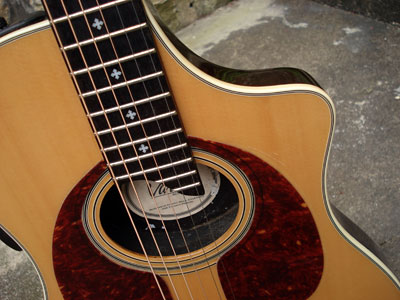 Closeup of soundhole