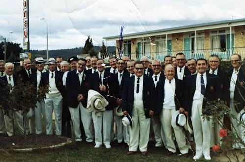 Five Dock Bowling Club, Ted is front centre