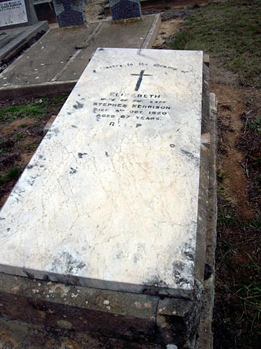 Elizabeth's grave